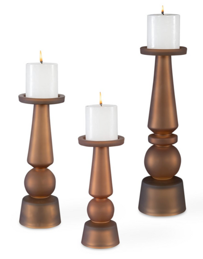 Cassiopeia Candleholders, Butter Rum, S/3