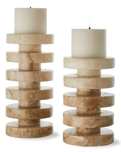 Emora Pillar Candleholders, S/2