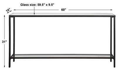 Hayley Console Table, Black