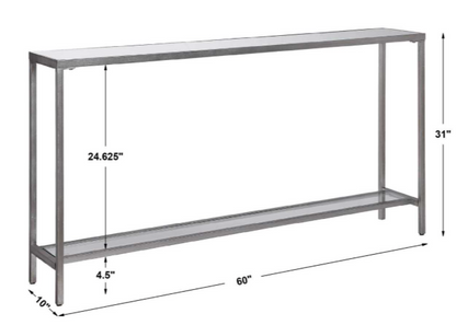 Hayley Console Table, Silver