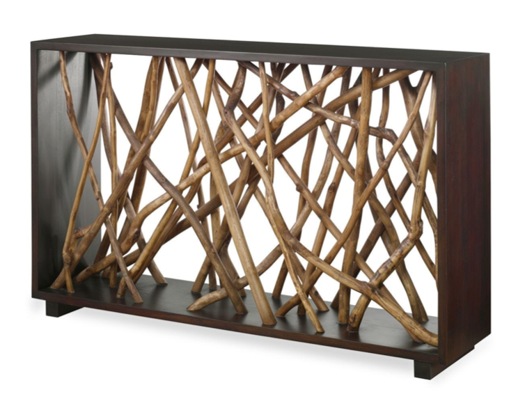 Teak Maze Console Table