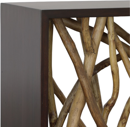 Teak Maze Console Table