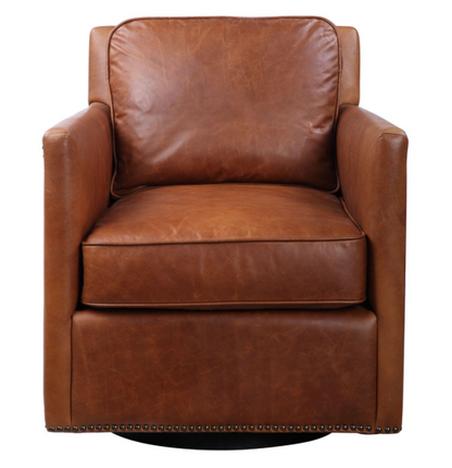 Roosevelt Swivel Chair - Cognac