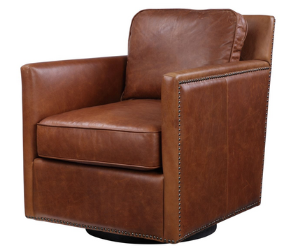 Roosevelt Swivel Chair - Cognac