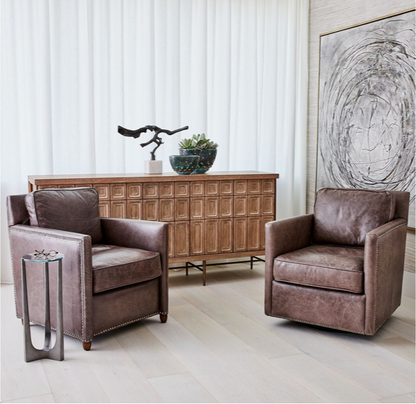 Roosevelt Swivel Chair - Smoke