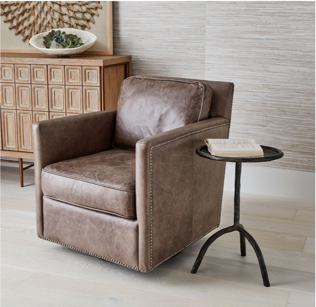 Roosevelt Swivel Chair - Smoke