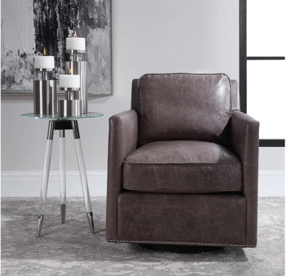 Roosevelt Swivel Chair - Smoke