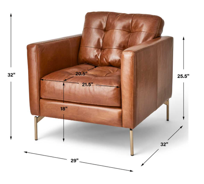 Ventura Chair - Caramel Leather