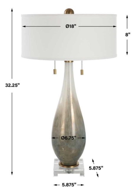 Cardoni Table Lamp, Smoke