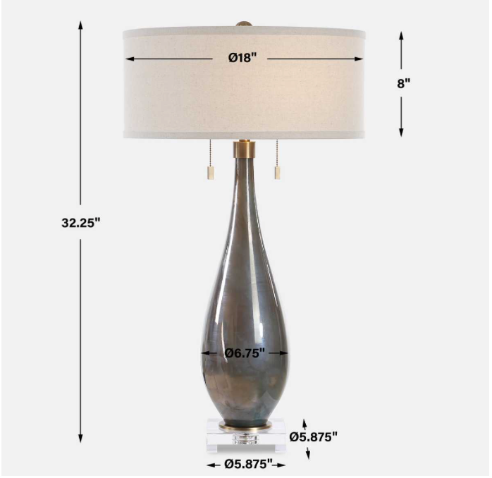 Cardoni Table Lamp, Bronze