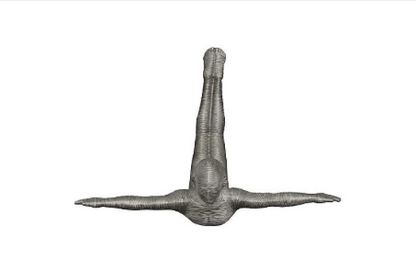 Diving Wall Sculpture, Aluminum, Large