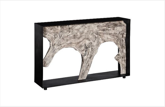 Framed Console Table, Gray Stone