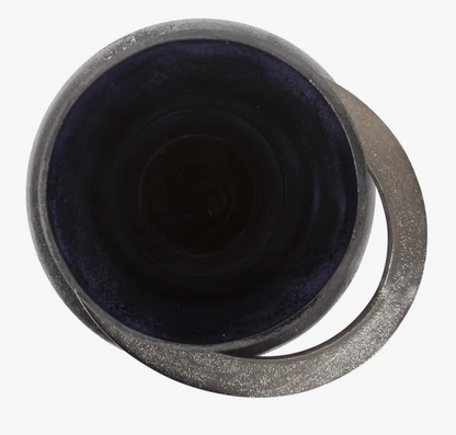 Large Black Lare Glass Vase