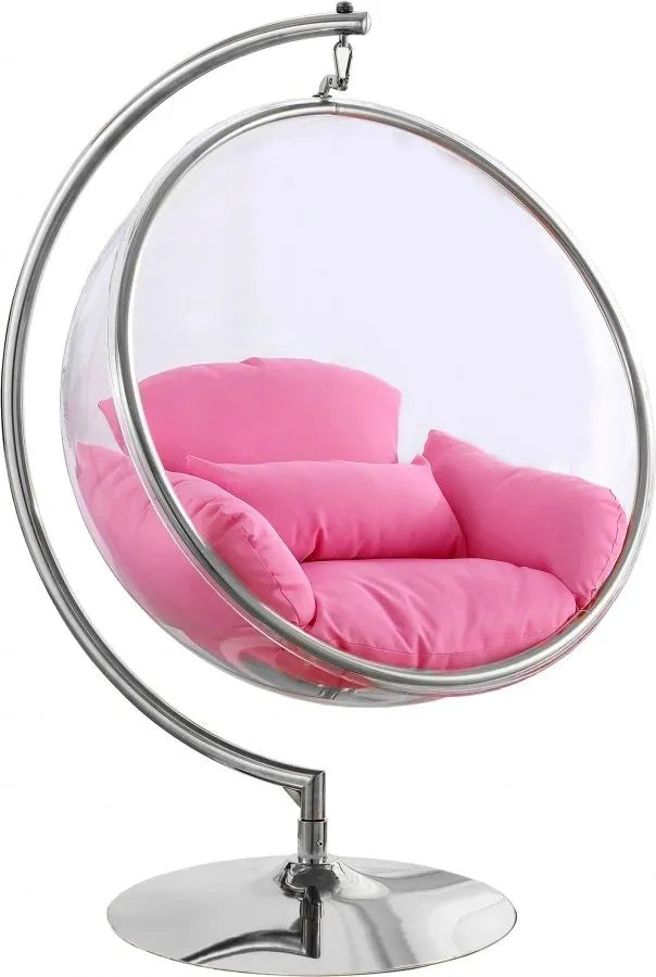 Luna Acrylic Swing Bubble Accent Chair