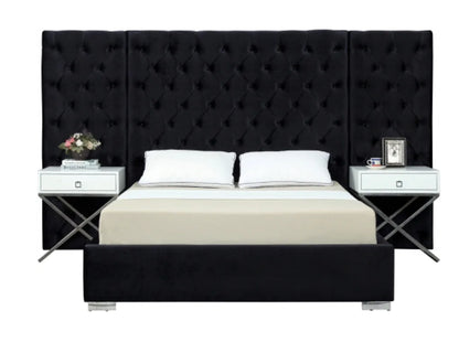 Veranda panel velvet king bed