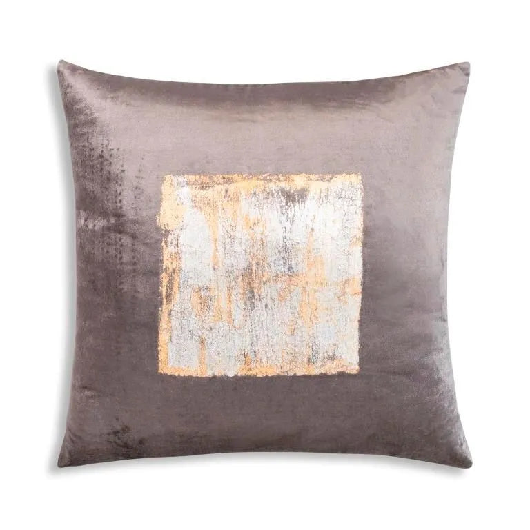 Veronica Charcoal Gold/Silver Foil Pillow