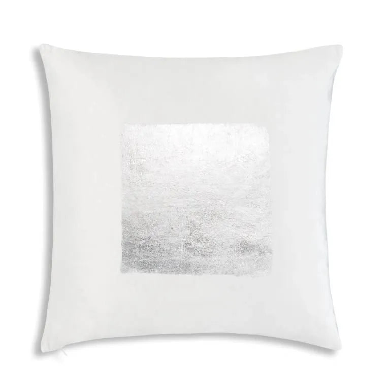 Veronica Ivory Silver Foil Pillow