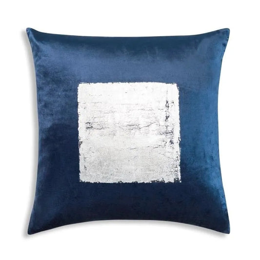 Veronica Navy Silver Foil Pillow