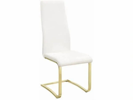 Whitney White and Gold Dining Chair Set of 4