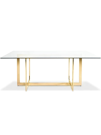 Casper Polished Dining Table Polished Gold