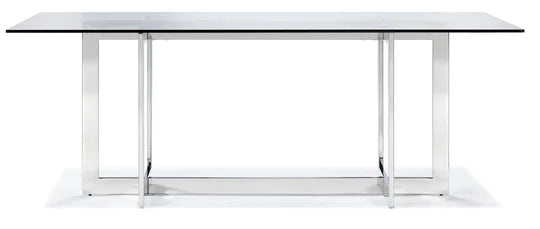 Casper Polished Stainless Steel Dining Table