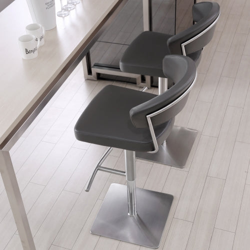 Valencia Dark GreyAdjustable Barstool Set of 2