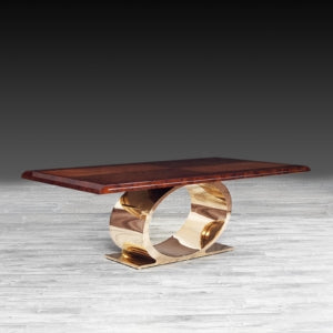 Onyx Rose Gold Dining Table