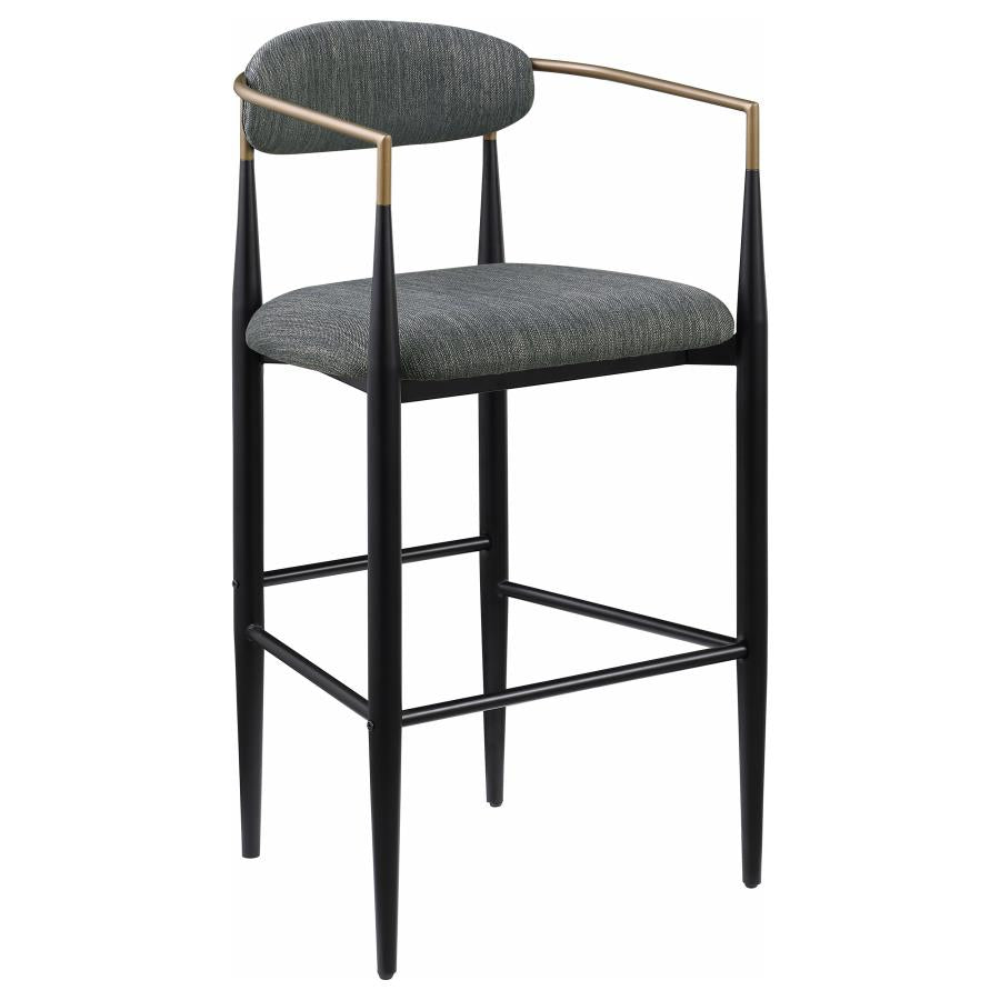 Taylor Dark Grey Fabric Upholstered Counter / Barstool Set of 2