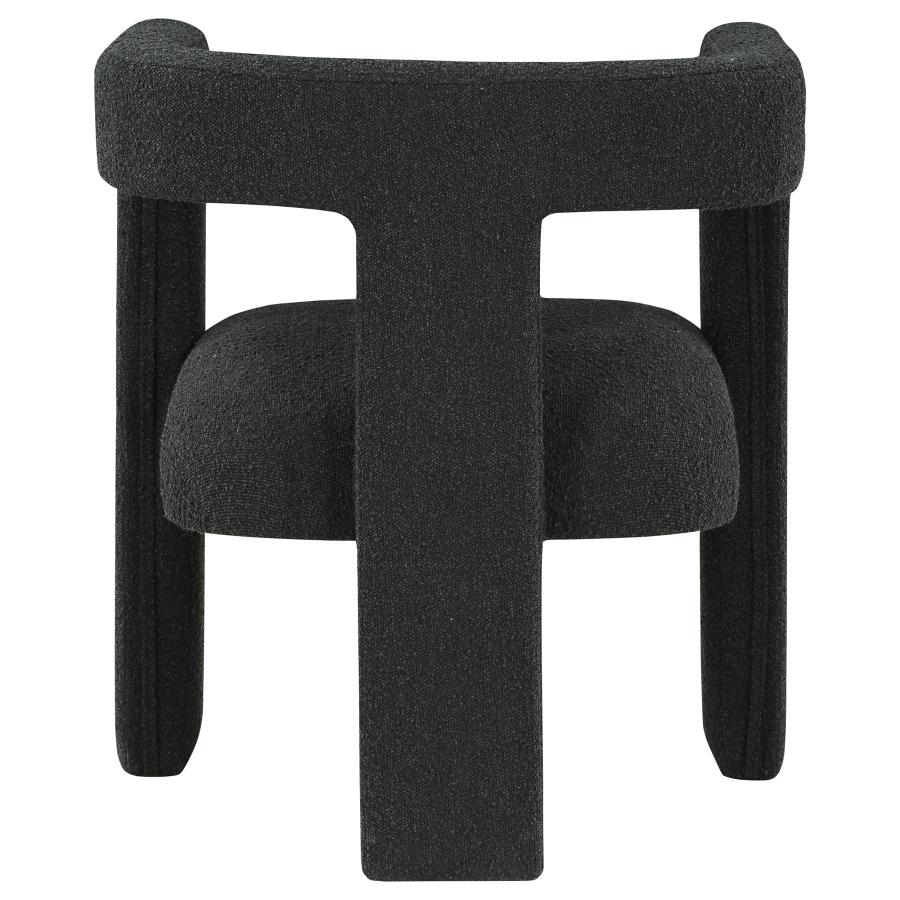 Black Boucle Upholstered Chair