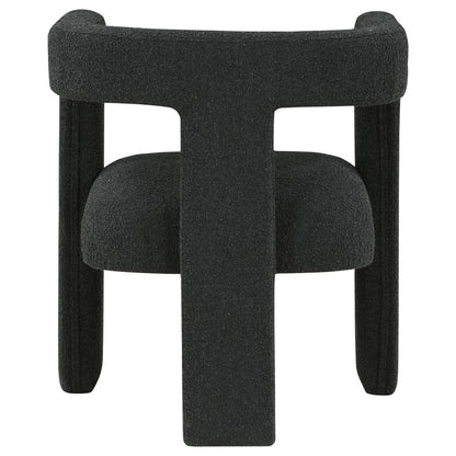 Black Boucle Upholstered Chair