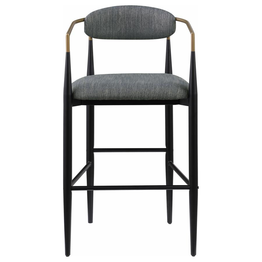 Taylor Dark Grey Fabric Upholstered Counter / Barstool Set of 2