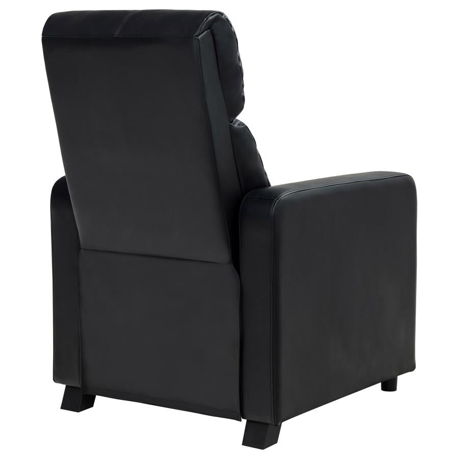 Push Back Black Recliner