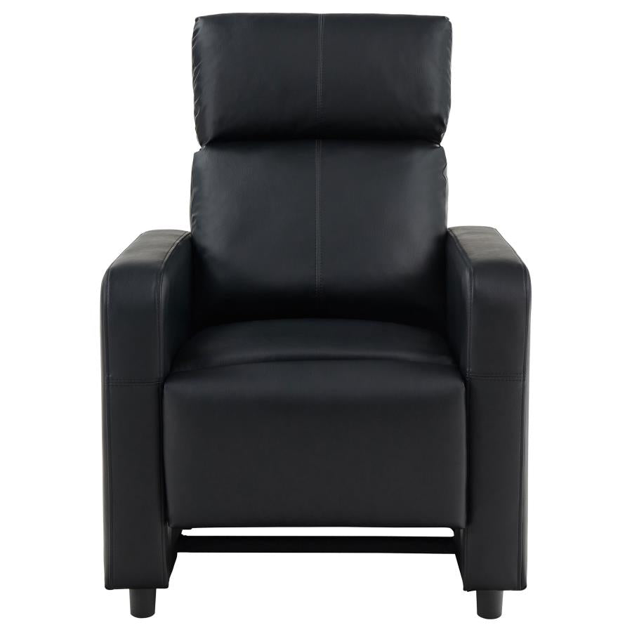 Push Back Black Recliner