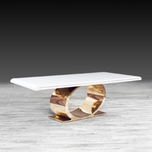 Onyx Rose Gold Dining Table