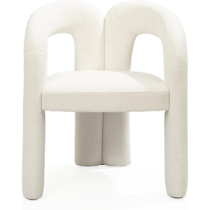 Mirage White Boucle Dining Armchair Set of 2