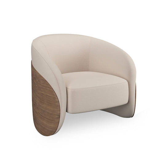 Caracole Fleur Wood Back Lounge Chair