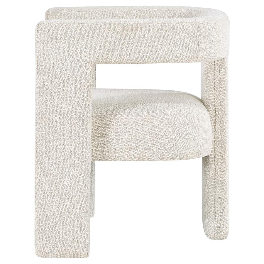 Cream Boucle Upholstered Chair
