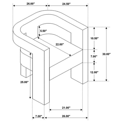Brown Boucle Upholstered Chair