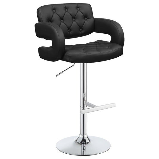 Balister Black Adjustable Barstool Set of 2