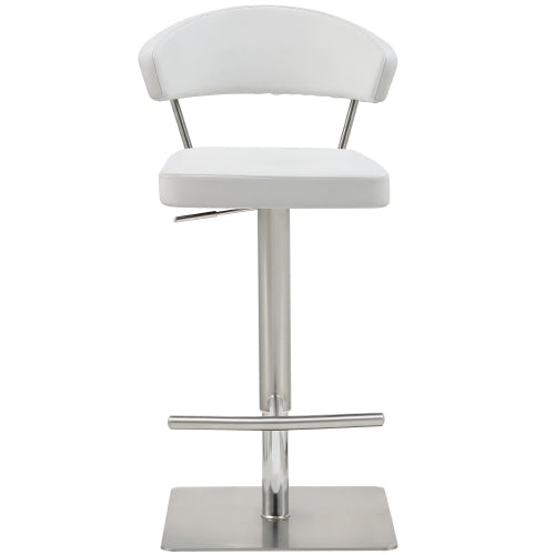 Valencia White Adjustable Barstool Set of 2