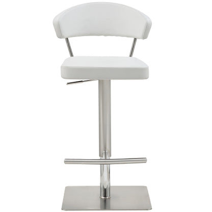 Valencia White Adjustable Barstool Set of 2