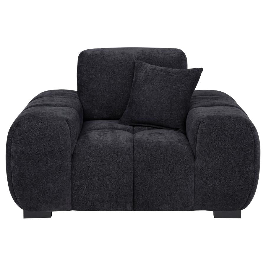 Black Upholstered Accent Chair
