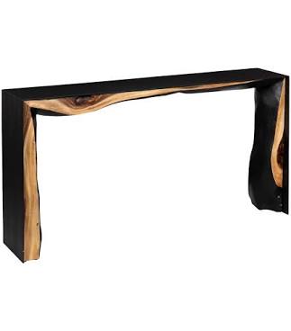 Framed Waterfall Console Table, Natural, Iron