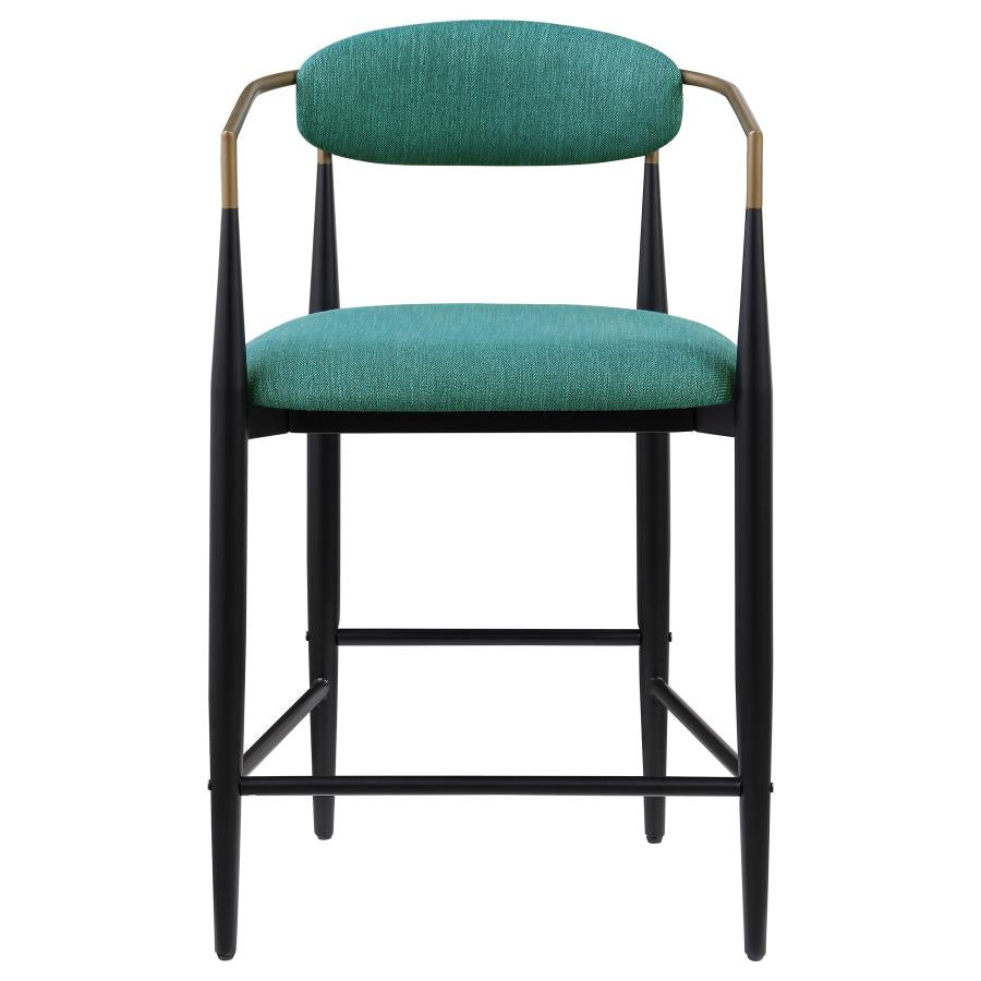 Taylor Green Fabric Upholstered Counter / Barstool Set of 2