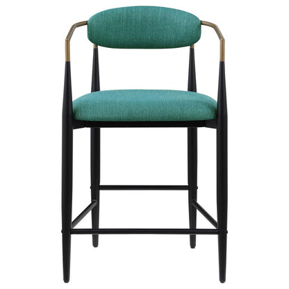 Taylor Green Fabric Upholstered Counter / Barstool Set of 2