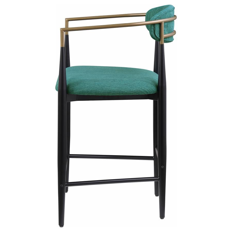 Taylor Green Fabric Upholstered Counter / Barstool Set of 2