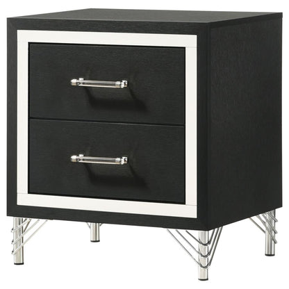 Licelle Black & Silver Nightstand