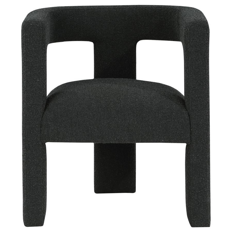 Black Boucle Upholstered Chair