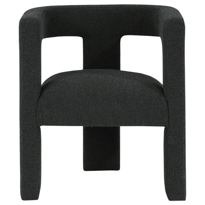 Black Boucle Upholstered Chair