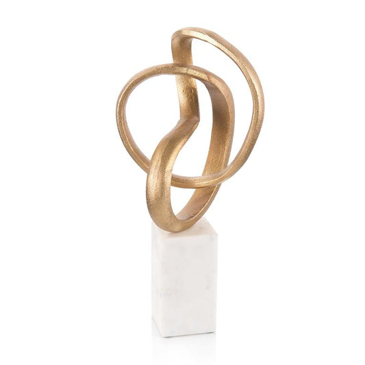 Intertwined Sculpture In Gold